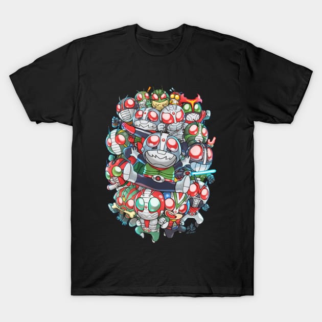 Kamen Riders Showa T-Shirt by RySpirit